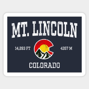 Mt Lincoln Colorado 14ers Vintage Athletic Mountains Sticker